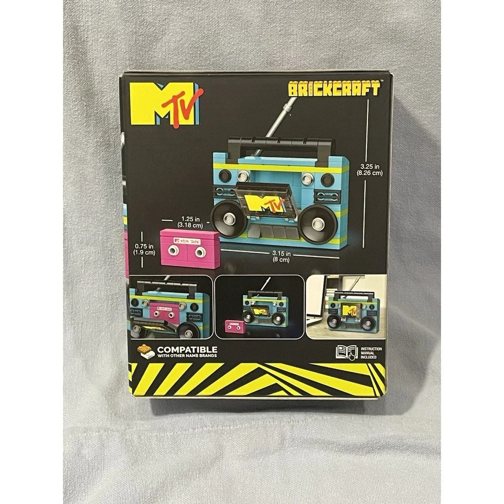 NEW Set MTV Brick Building Sets Boom Box 94 PCS & Cassette 80 PCS‎ By Brickcraft